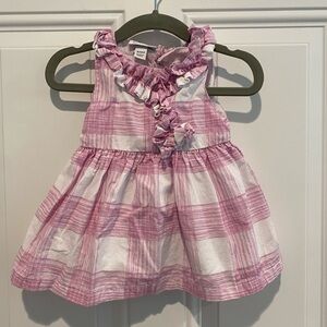 Calvin Klein Baby Girl Plaid Dress 3-6 Months with Diaper Cover